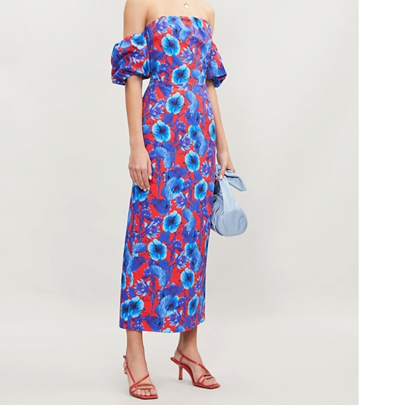 BORGO DE NOR Adelita Off The Shoulder  Cotton Poplin  Size Uk 6 US 0-2 - Picture 3 of 11